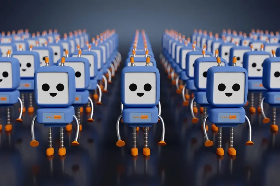 KI-Agenten und App-Entwicklung Illustration